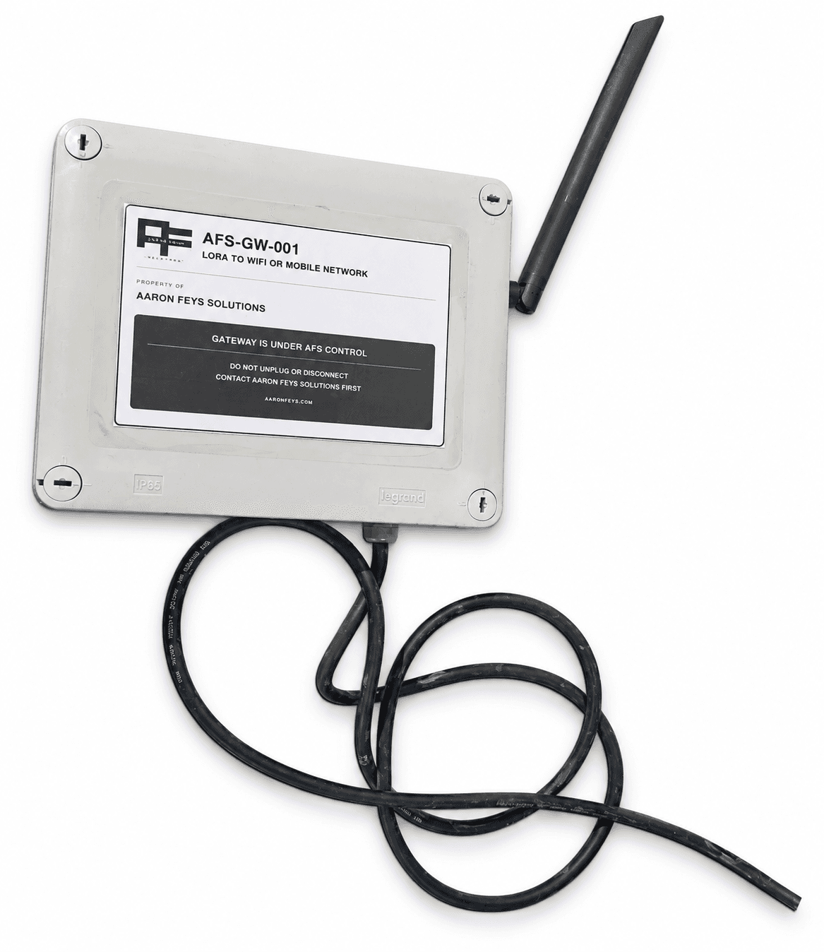Gesloten AFS-GW-001 verbindingspoort met antenne